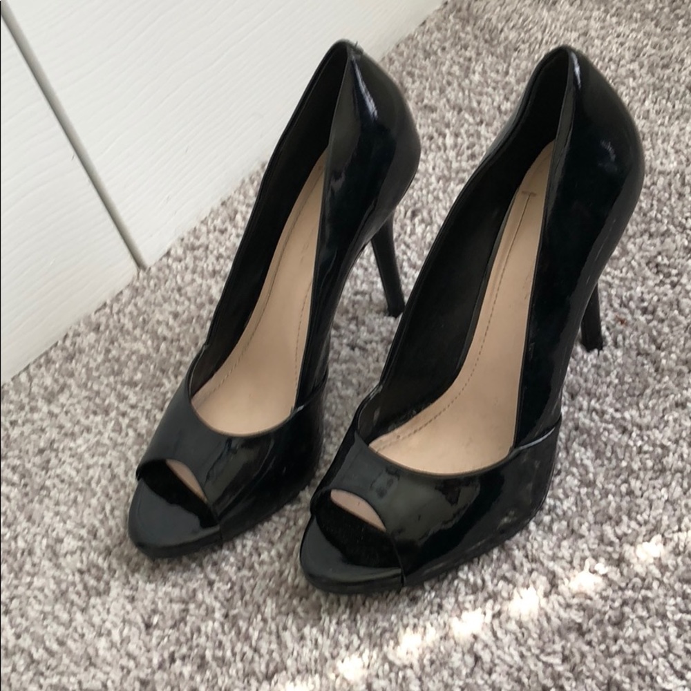 BCBGeneration Black peep toe pumps